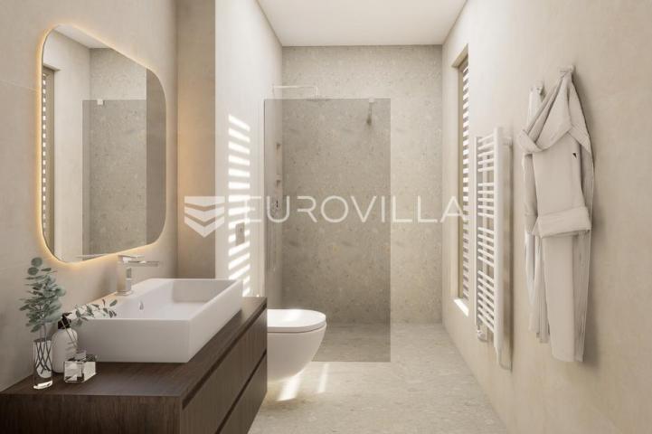Primošten, NOVOGRADNJA, stan u prizemlju s bazenom i pogledom na more, 109,95 m²
