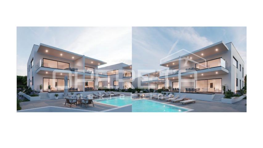 Luksuzna novogradnja, dvosoban apartman s bazenom, 95 m2, Pag, Bošana