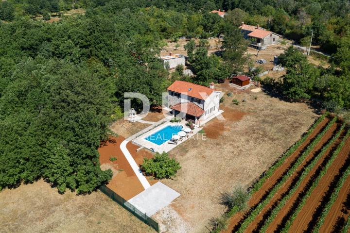 ISTRA, LABIN - Samostojeća kamena vila s bazenom