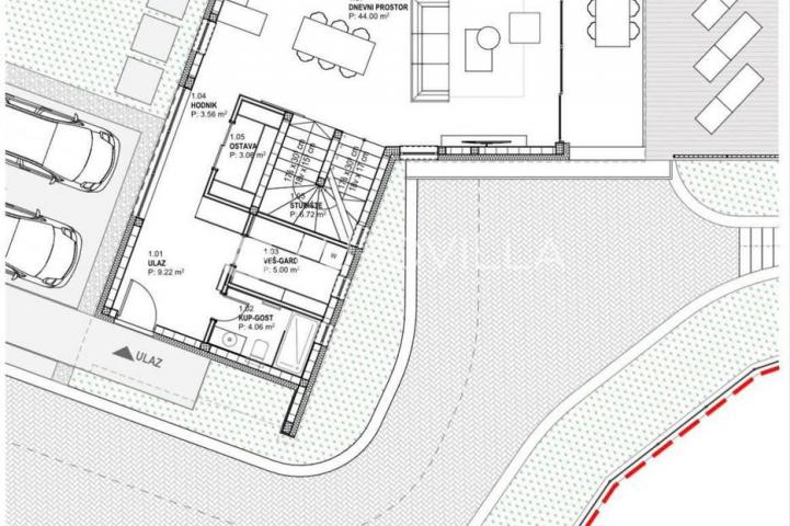 Istra, Hum, građevinsko zemljište sa projektom i građevinskom dozvolom