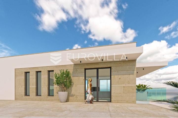 Trogir, Seget zemljište 530 m² s dozvolom za gradnju s pogledom na more