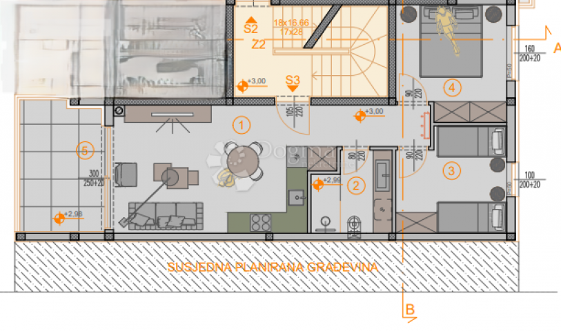 EKSKLUZIVNO! Novogradnja Štinjan - 58 m2, 1. kat (Z2 S3)