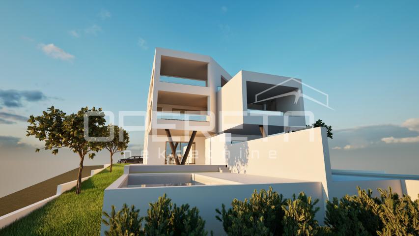 Vodice - moderan stan 97,28m2 s pogledom na more, novogradnja