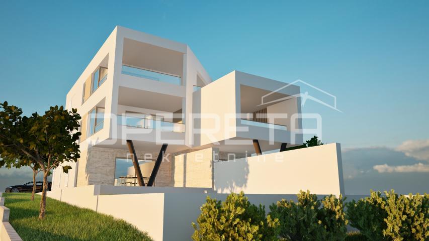 Vodice - moderan stan 97,28m2 s pogledom na more, novogradnja