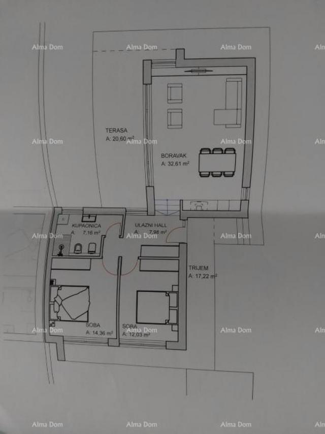 Bauland Baugrundstück in der Nähe von Tinjana! Genehmigung zum Bau eines Doppelhauses!