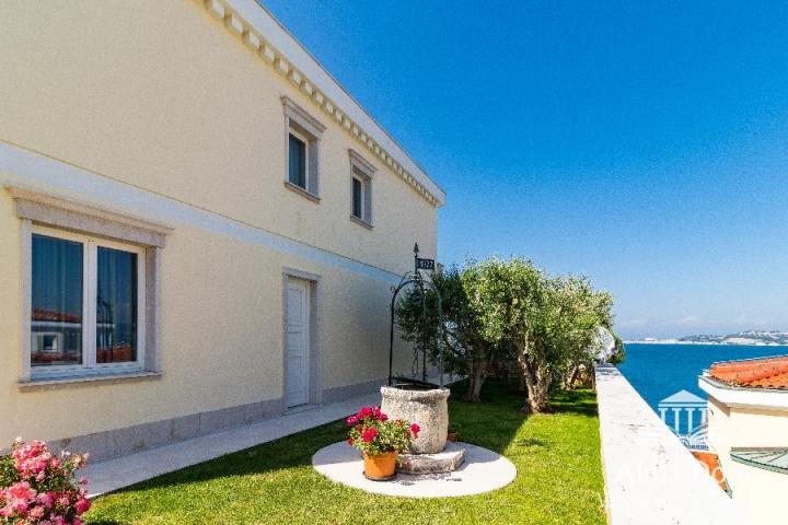 Kuća Umag Crveni Vrh. Alberi. Jedinstvena luksuzna nekretnina na samo obali mora. Pogled na Piran. 