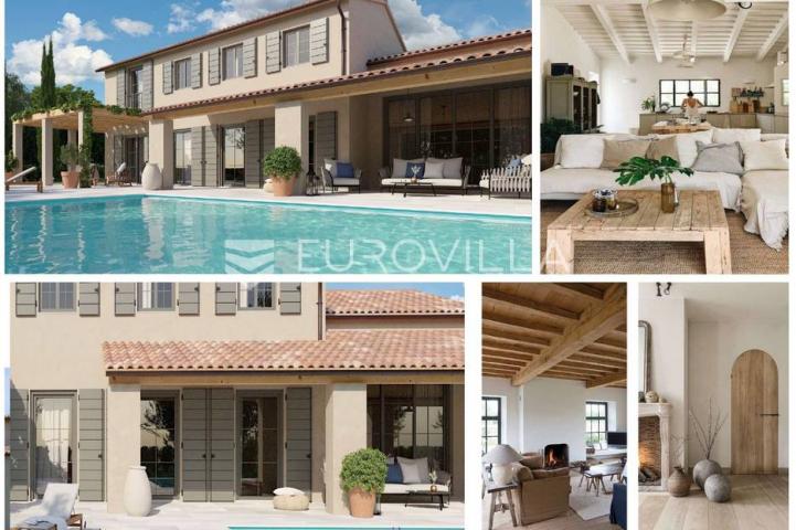 Istra, Gračišće predivna vila s bazenom u potpunoj prirodi NOVOGRADNJA