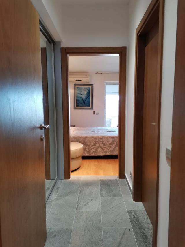 An apartment with a sea view in Petrovac is offered for sale. 