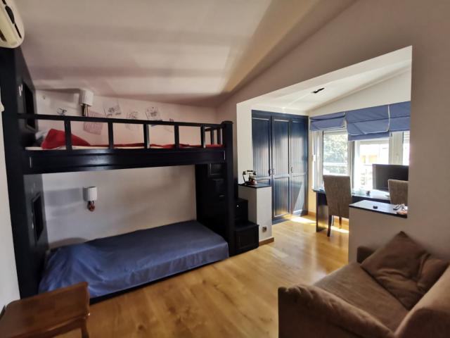 An apartment with a sea view in Petrovac is offered for sale. 