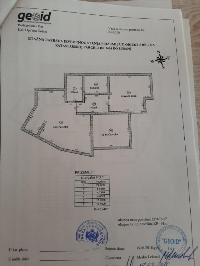 Three-storey house with apartments in Shushani, Bar