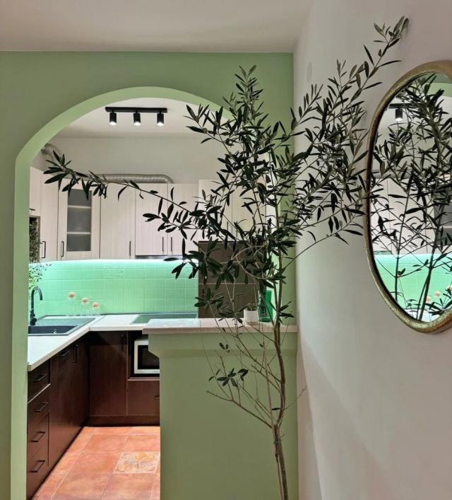 Large five-room apartment with its own garden in Petrovac. 