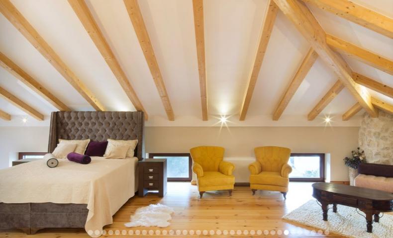 Kotor, Prcanj - villa with a plot, on the first line from the sea