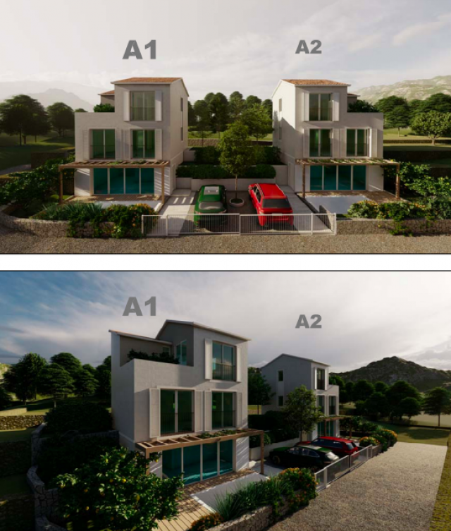 New villas with pool in Budva Riviera