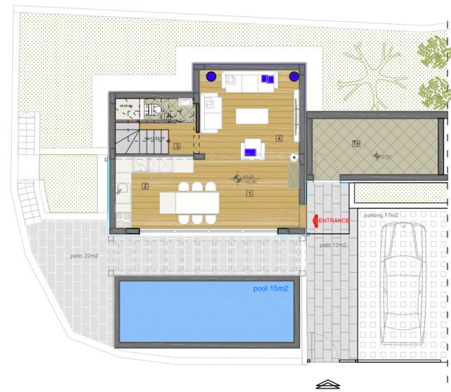 New villas with pool in Budva Riviera