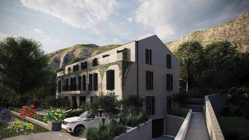 The last studio with a terrace in a new complex 90 meters from the sea in Prcanj, Kotor Bay