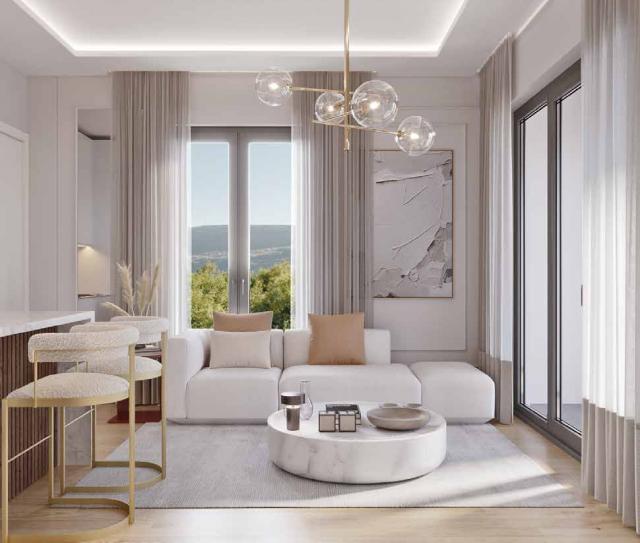The last studio with a terrace in a new complex 90 meters from the sea in Prcanj, Kotor Bay