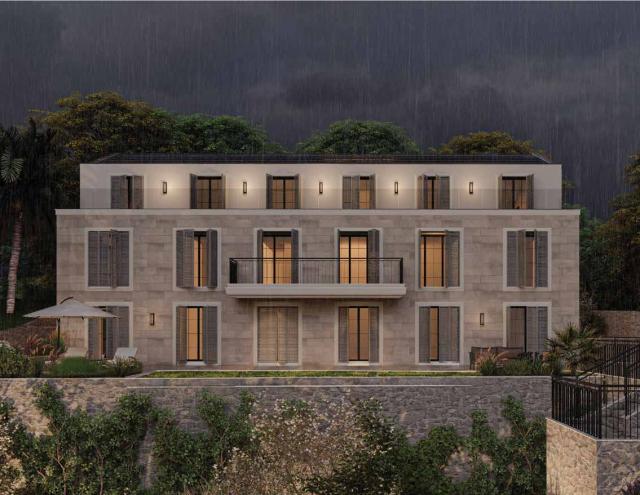 The last studio with a terrace in a new complex 90 meters from the sea in Prcanj, Kotor Bay