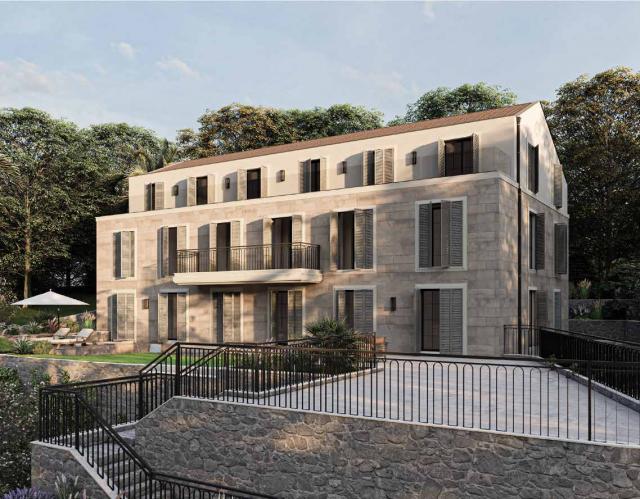 The last studio with a terrace in a new complex 90 meters from the sea in Prcanj, Kotor Bay