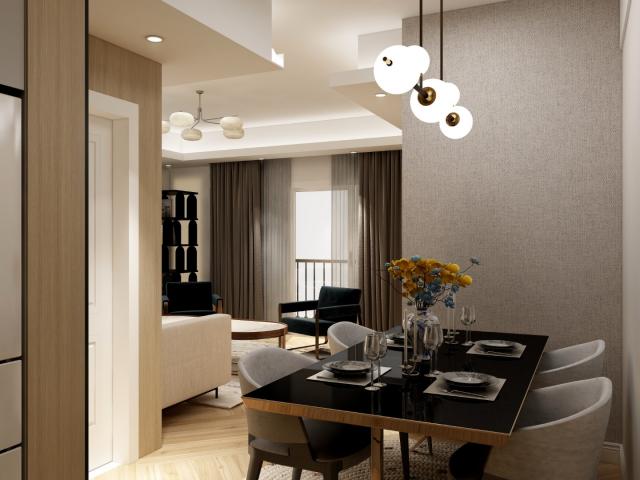 A spacious two-level apartment with panoramic sea views from the developer