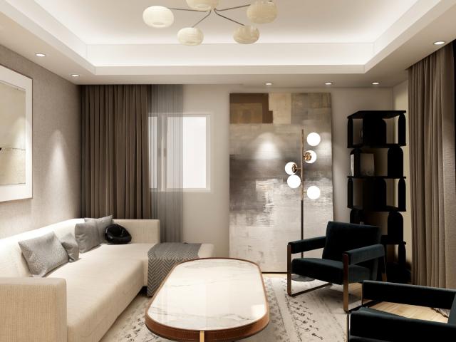 A spacious two-level apartment with panoramic sea views from the developer
