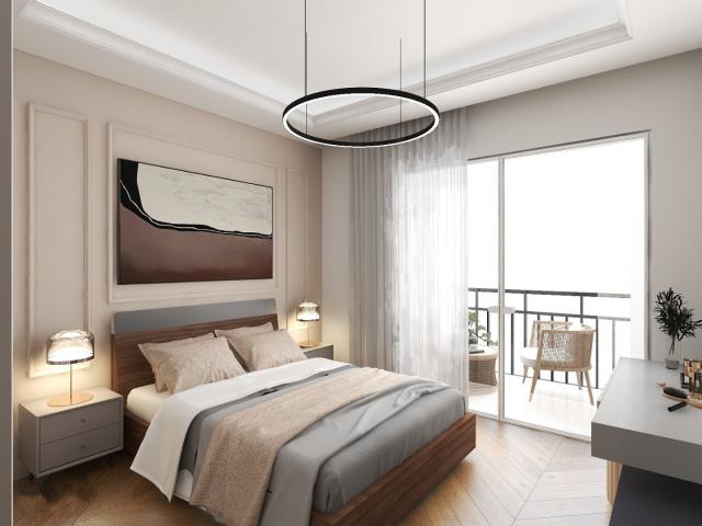 A spacious two-level apartment with panoramic sea views from the developer
