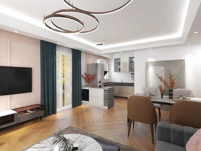 A spacious two-level apartment with panoramic sea views from the developer