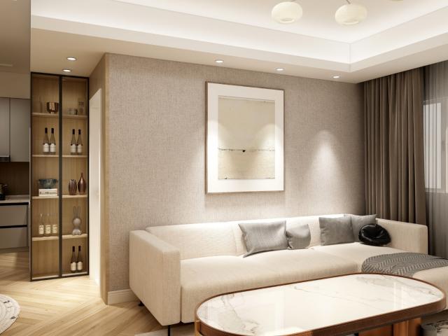 A spacious two-level apartment with panoramic sea views from the developer