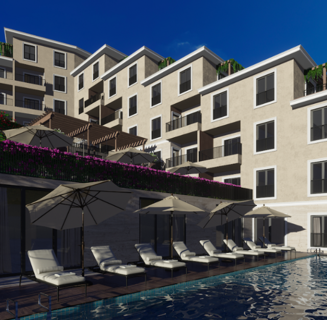 Spacious apartment with sea view - for living and recreation in Budva Riviera, Becici