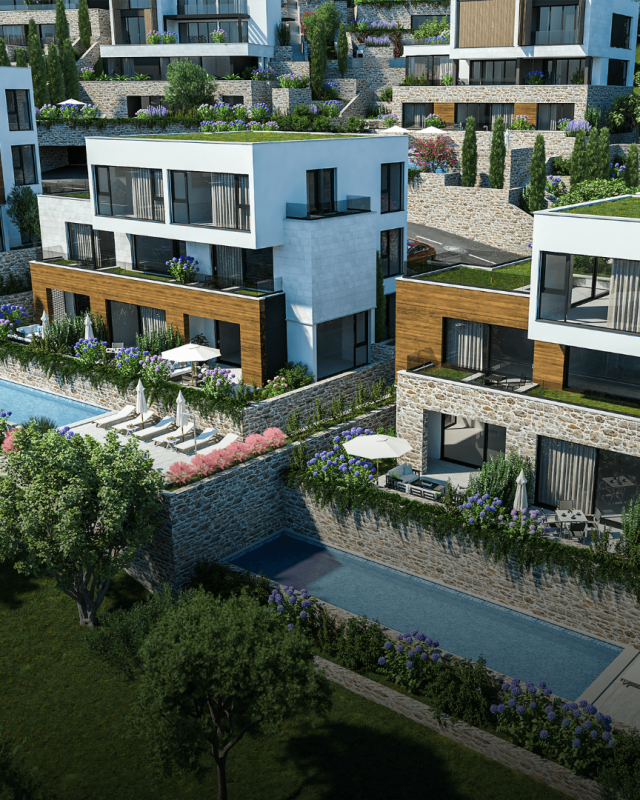 TOWNHOUSE I-2 — Ready furnished house with swimming pool Tivat, Donja Lastva