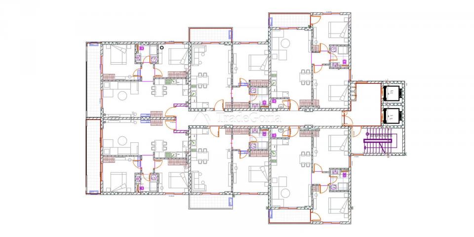 For sale apartment in Bar with 1 bedroom complex with swimming pool