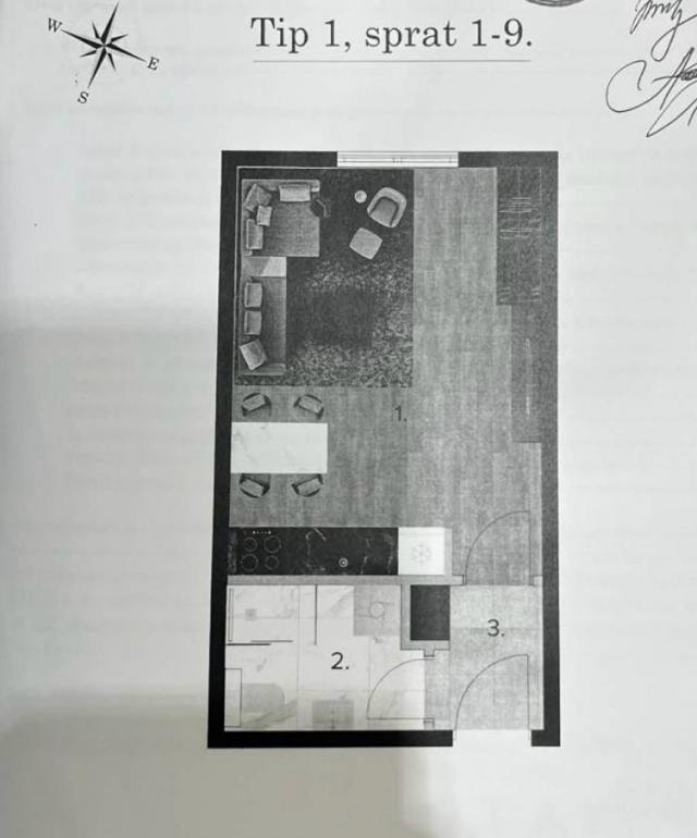 Studio apartment for sale in a new residential building, Bar