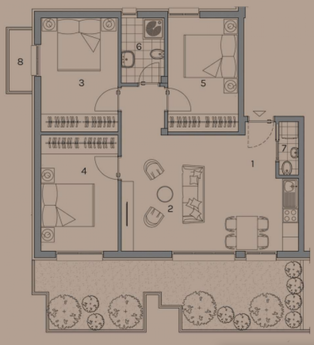 Three bedroom apartment in a complex with a swimming pool in Dobrota