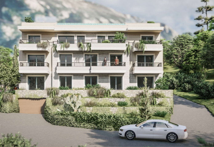 Three bedroom apartment in a complex with a swimming pool in Dobrota