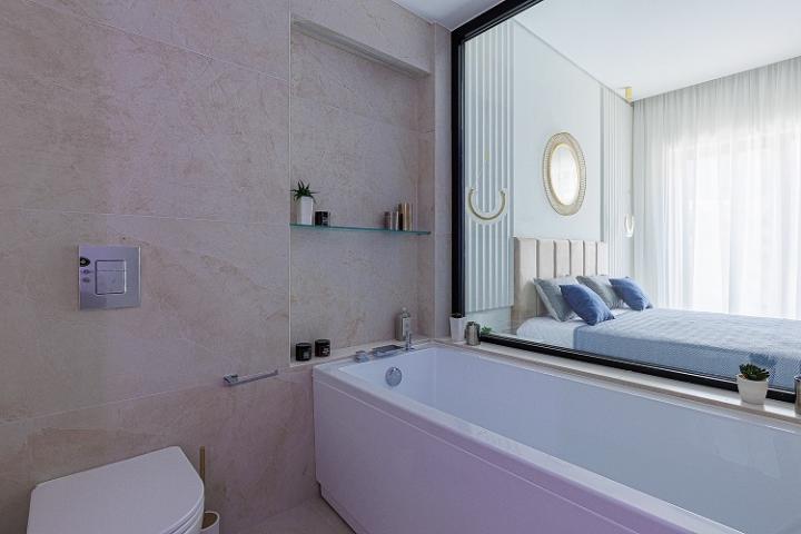 Premium apartment in a residential complex with a swimming pool located in Becici, a suburb of Budva