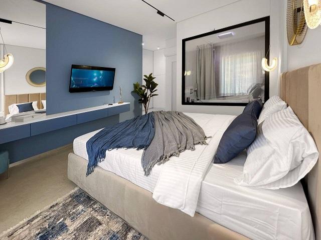 Premium apartment in a residential complex with a swimming pool located in Becici, a suburb of Budva