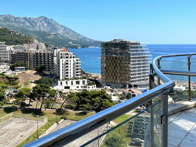 Premium apartment in a residential complex with a swimming pool located in Becici, a suburb of Budva