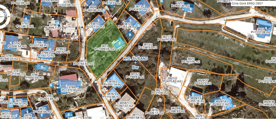 One-storey house with a large plot in Shushani, Bar