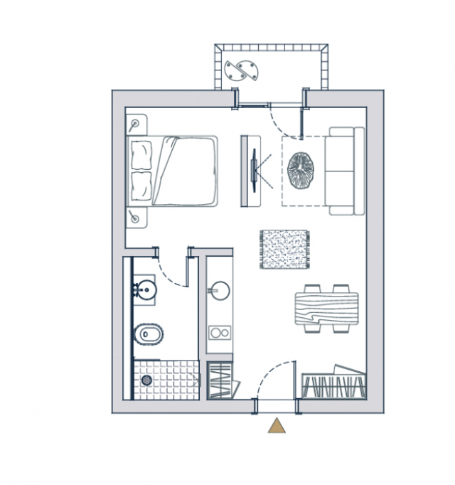Ready-made one-bedroom apartment in a new residential complex in Kolasin. 