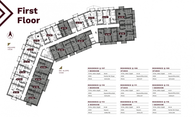 Ready-made one-bedroom apartment in a new residential complex in Kolasin. 