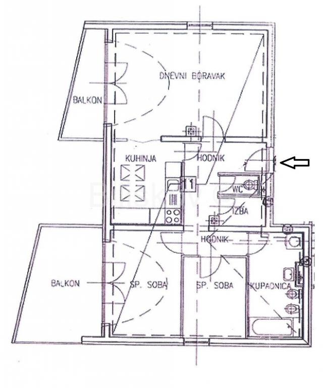 Zagreb, Malešnica, ulica Ante Topića Mimare, trosoban ured
