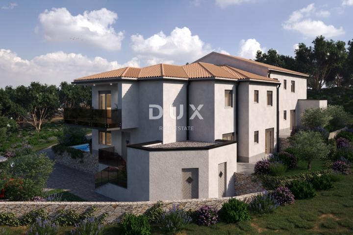 OTOK KRK, VRBNIK - Stan 2S+DB, pogled na more i šarmantnu jezgru Vrbnika