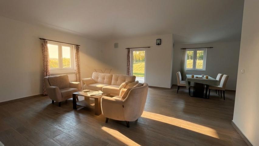 A 138 m² house is for sale in a cozy gated community in Bar, Montenegro.