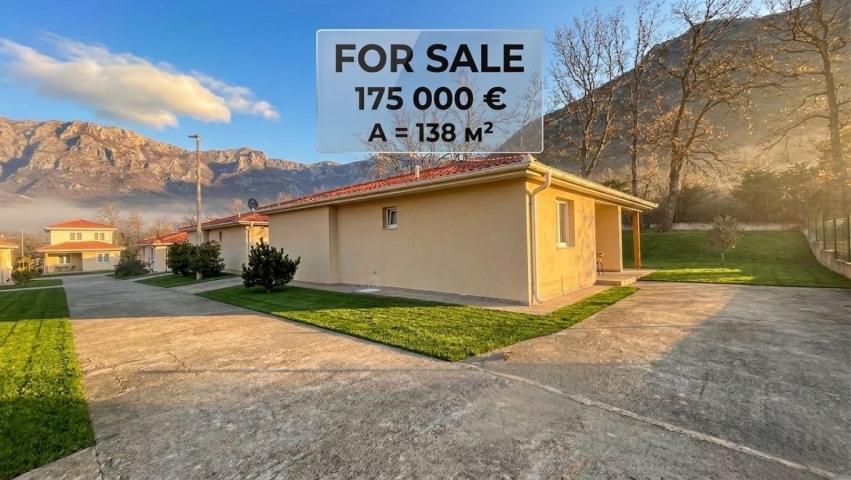 A 138 m² house is for sale in a cozy gated community in Bar, Montenegro.