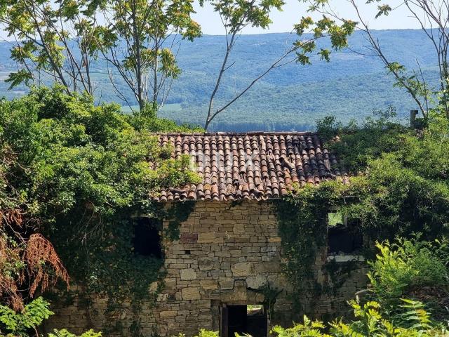 ISTRA, GROŽNJAN - Građevinsko zemljište na osami s panoramskim pogledom