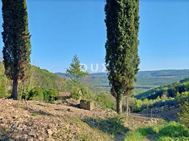 ISTRA, GROŽNJAN - Građevinsko zemljište na osami s panoramskim pogledom