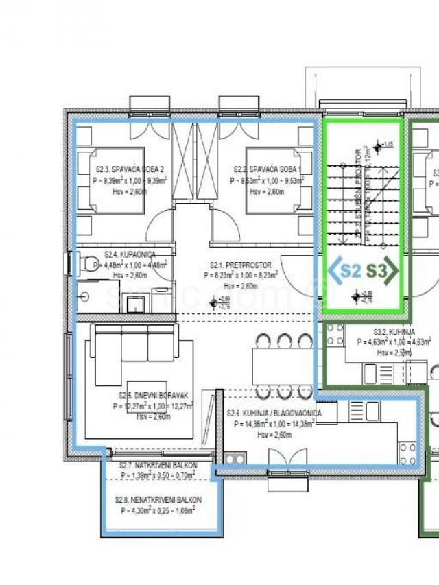 Moderan dvosobni apartman, Pirovac