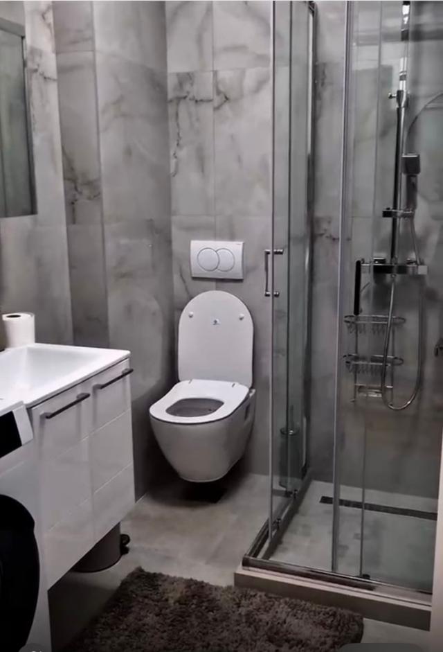 Apartments in a new building in Dobra Voda, below the highway. 