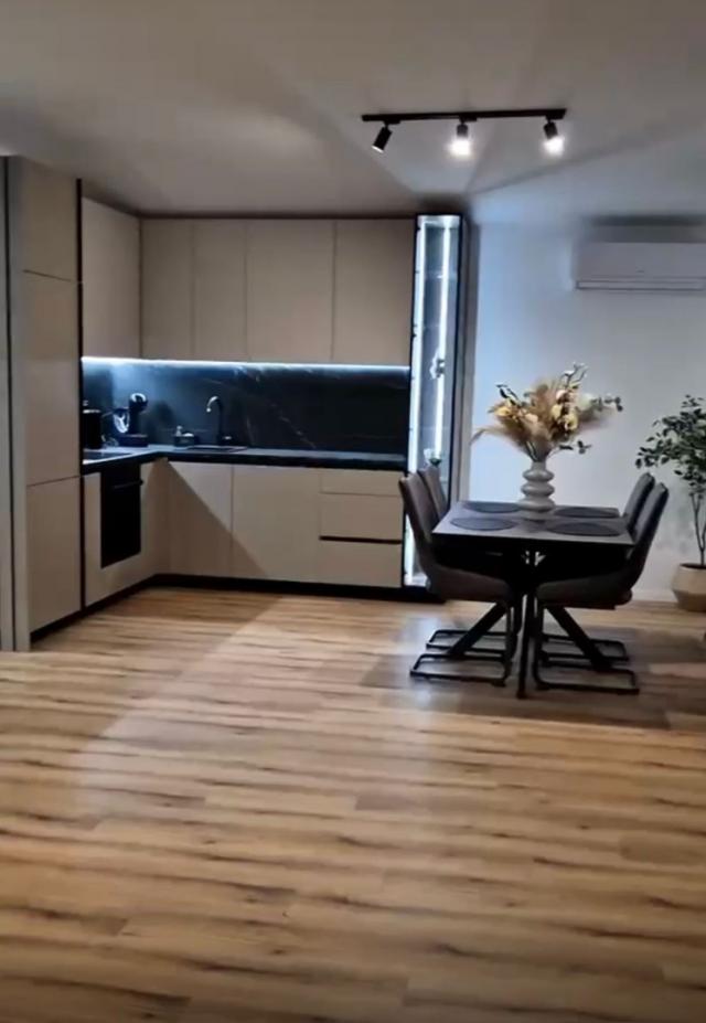 Apartments in a new building in Dobra Voda, below the highway. 