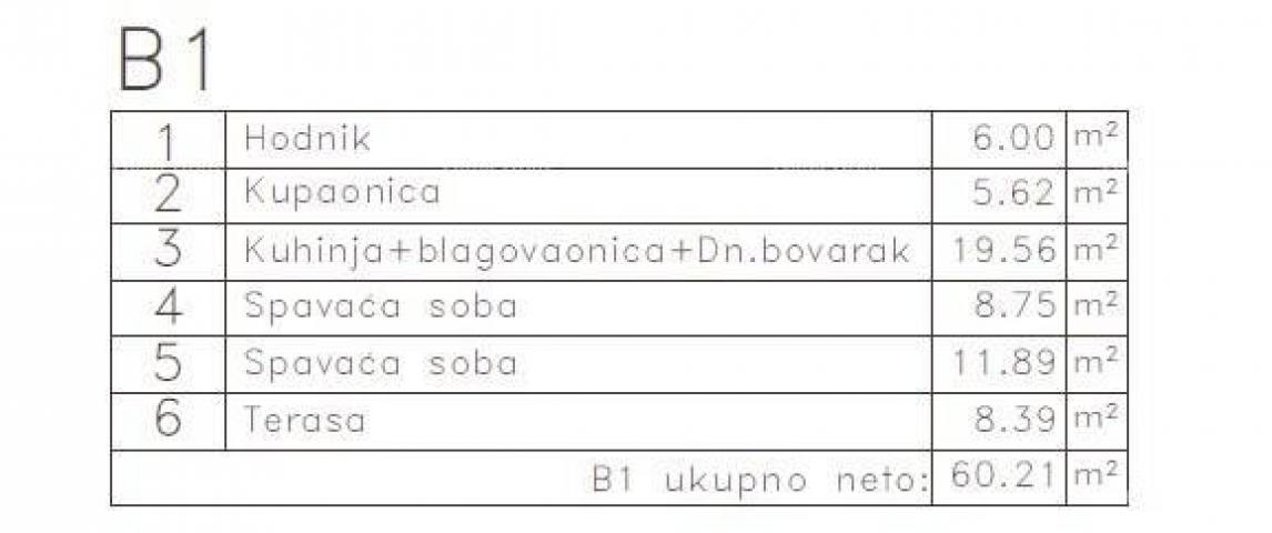 Stan MEDULIN - Stan u novom projektu / 300 m do mora!!! (B1)