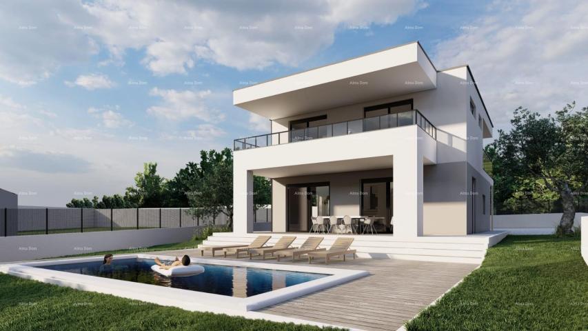 House GALIŽANA - Modern house for sale with pool and sea view